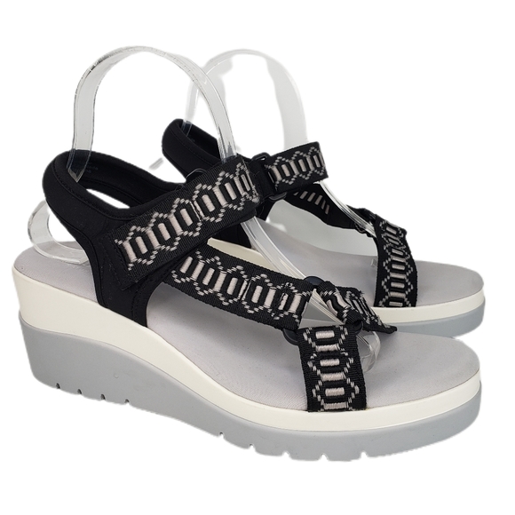 SOUL Naturalizer Black and White Wedges - Picture 1 of 14